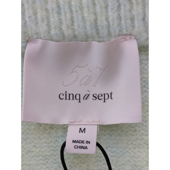 Cinq à Sept‎ Briana Feather Mini Skirt Knit Size M Patina Green NWT $295 - Picture 4 of 7